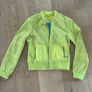 Kenneth Cole New York Lime Green Perforated Jacket